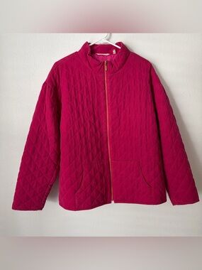 Soft Surroundings pink quilted jacket